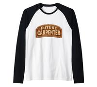 Future Carpenter Woodworker Child Kids Carpentry Student Raglan Baseball Tee