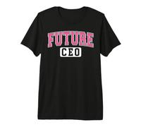 Future CEO Varsity Style Entrepreneur Graduation Pink Art Premium T-Shirt