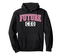 Future CEO Varsity Style Entrepreneur Graduation Pink Art Pullover Hoodie