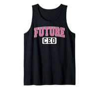 Future CEO Varsity Style Entrepreneur Graduation Pink Art Tank Top