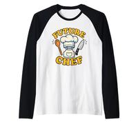 Future Chef Kids Cooking Foodie Aspiring Chef Boys Girls Raglan Baseball Tee