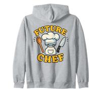 Future Chef Kids Cooking Foodie Aspiring Chef Boys Girls Zip Hoodie