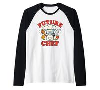 Future Chef Kids Cooking Foodie Kitchen Career Dream Raglan Baseball Tee