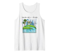 Future City Wind Power Frutiger Aero Y2K Style Ocean Tank Top