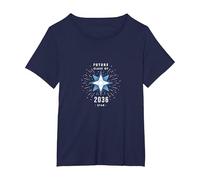 Future Class of 2036 Star: Celestial Graduate Pride T-Shirt, Women's Plus, Navy, 6X