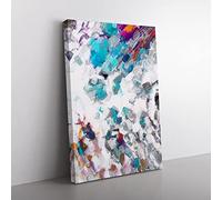 Future Code Abstract Canvas Wall Art Print Ready to Hang, Framed Picture for Living Room Bedroom Home Office Décor, 50x35 cm (20x14 Inch)
