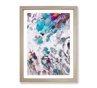 Future Code Abstract Framed Wall Art Print A2 Oak