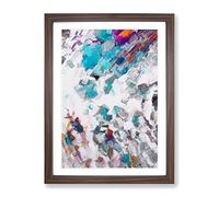 Future Code Abstract Framed Wall Art Print A2 Walnut