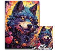 Future Colorful Psychedelic Dog Puzzles 1000 Pieces for Adults Impossible Jigsaw Puzzles for Adults Challenging Brain Teaser for Teenagers, Family Game Night Fun 1000 PCS(75x50cm)