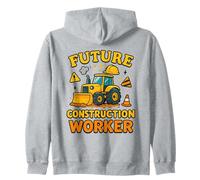 Future Construction Worker Kids Career Builder In Training Zip Hoodie