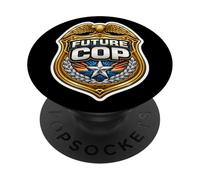 Future Cop Police Officer Academy Boys Kids Child Policeman PopSockets Adhesive PopGrip