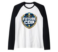 Future Cop Police Officer Academy Policeman Boys Kids Child Raglan Baseball Tee