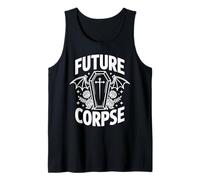 Future Corpse Funny Halloween Coffin Bats Tank Top