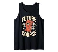 Future Corpse Funny Halloween Coffin Bats Tank Top