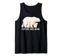 Future Dad Bear with Two Cubs Polar Bear Family Tank Top