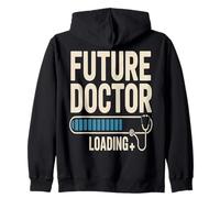 Future Doctor Loading Med Student Progress Bar Zip Hoodie