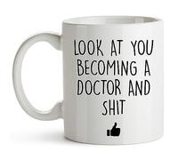 Future Doctor Novelty Coffee Mug, 11 Ounces, White, Funny Medical Student Cup, Med School Mug, Medical School (White)