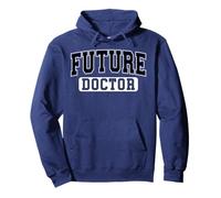 Future Doctor Varsity Style Medical Student Grad Black Art Pullover Hoodie