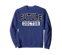 Future Doctor Varsity Style Medical Student Grad Black Art Sweatshirt