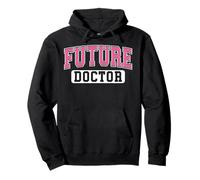 Future Doctor Varsity Style Medical Student Grad Pink Art Pullover Hoodie