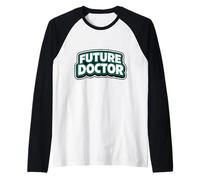 Future Doctor Young Medical School Student Physician Kids Raglan Baseball Tee