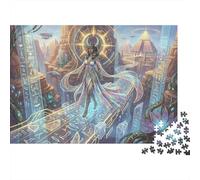 Future Egyptian Goddess 1000 Piece Jigsaw Puzzle,Stress Relief,Adults & Kids 14+,Home Wall Decor,Whimsical Challenge,Great Gifts,Premium Cardboard,Educational Toy 52x38cm