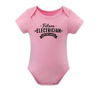 Future Electrician Like My Daddy Bodysuit Newborn Outfits Baby Romper Infant One Piece Outfits Pink-style 6months