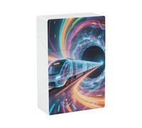 Future Energy Train Cigarette Case Stylish Plastic Cigarette Holder Box for Women Men Portable Crush-Proof Cigarette Organizer