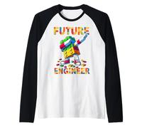 Future Engineer Funny Blocks Bricks Toy Lover Master Builder Raglan Baseball Tee