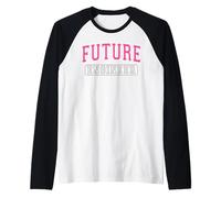 Future Engineer Varsity STEM Engineering Student Pink Art Raglan Baseball Tee
