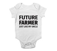 Future Farmer Just Like My Uncle Cute Boys and Girls Baby Vest Bodysuit White