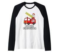 Future Firefighter Dalmatian Safety Fire Department Fan Awar Raglan Baseball Tee