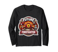 Future Firefighter Fireman Boys Kids Child Fire Department Long Sleeve T-Shirt