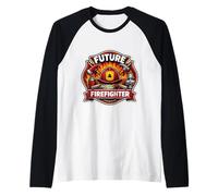 Future Firefighter Fireman Boys Kids Child Fire Department Raglan Baseball Tee