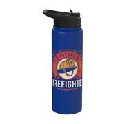 Future Firefighter Helmet Axe Tools Design Stainless Steel Insulated Water Bottle