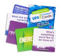 Future Focused We! Connect Cards - Conversation Cards for Future Focused Connection - 60 Color-Coded Questions and 10 No-Prep Group Activities - Ideal Office Games and Team Building Games