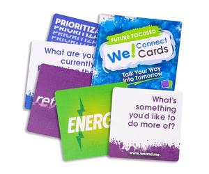 Future Focused We! Connect Cards - Conversation Cards for Future Focused Connection - 60 Color-Coded Questions and 10 No-Prep Group Activities - Ideal Office Games and Team Building Games