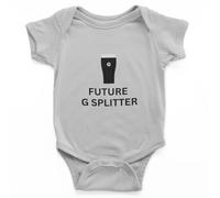Future G Splitter Baby Grow | Funny Babybrow, Newborn Gifts, New Dad Gift, Split The G, Baby Suit Heather Grey / 0-3 Months