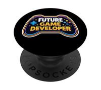 Future Game Developer Kids Child Girl Boy Gamer Gaming Lover PopSockets Adhesive PopGrip