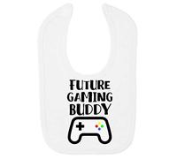 Future Gaming Buddy (Gamer Controller Style Two) [BBY3] Cotton Baby bib - White