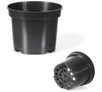 FUTURE GARDENING Black Plastic Plant Pots 0.5L 1L 2L 5L 7.5L 10L 12L 15L - Flower, Nursery & Growing Containers, Reinforced Rim, Extra Drainage - Multi Pack 1-200 (5L, Pack of 5)
