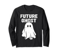 Future Ghost Dark Humor Ghostie for Halloween Retro Design Long Sleeve T-Shirt