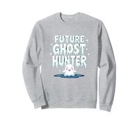 Future Ghost Hunter: Cute Spooky Paranormal Adventure Sweatshirt, Adult Unisex, Heather Grey, XL