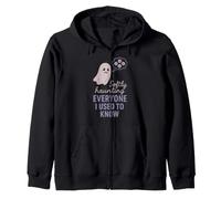 Future Ghost Spooky and Sad Haunting in Progress Gift Zip Hoodie