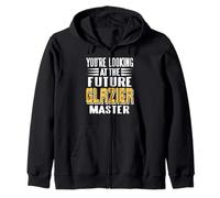 Future Glazier Master in Training Funny Worker Look Zip Hoodie