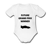 FUTURE GRAND PRIX WINNER RACING FORMULA CAR ONE 1 UNIQUE Customisable Vest Grow Babygrow Bodysuit Baby 0-24 Months Cutte Funny