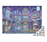 Future Halloween Town 1000 Piece Jigsaw Puzzle,Adults & Kids 14+,Home Wall Decor,Stress Relief,Whimsical Challenge,Premium Cardboard,Educational Toy,Gift Idea 70x50cm