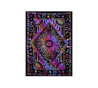 Future Handmade 30''x 40'' Inches Multi Color Sun Moon Poster Size Tapestry Indian Traditional Small Tapestry Studio Room Tapestry Small Size Poster,Mandala Design Hippie Wall Hanging (Design P9)