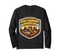 Future Heavy Equipment Operator Boys Kids Child Buldozer Long Sleeve T-Shirt