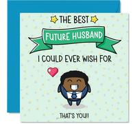 Future Husband Birthday Card - Best I Could Ever Wish For - Happy Birthday Card for Future Husband from Wife Partner, 145mm Cute Bday Greeting Cards